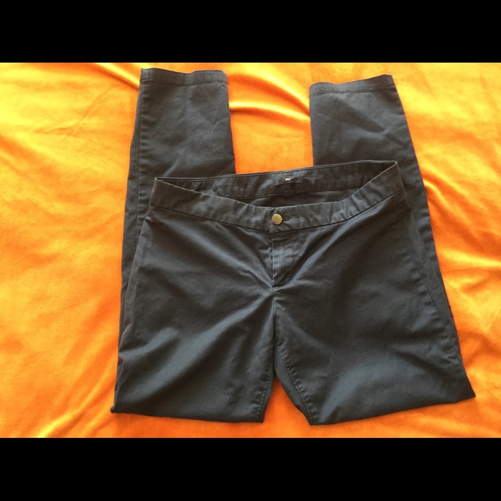 GAP Navy Blue Slim Straight Leg Mid-Rise Work Pants Sz 8
